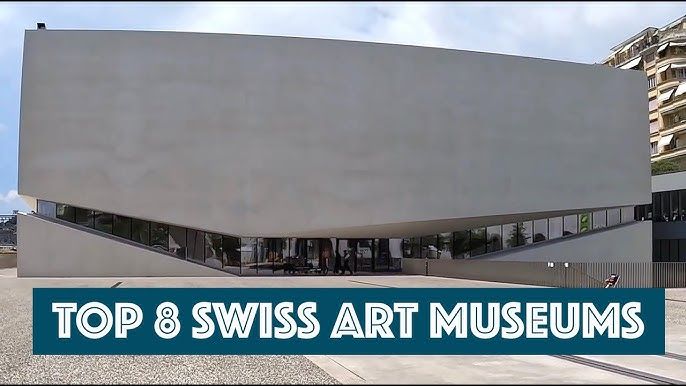 Modern architecture of a Swiss art museum building with a large concrete facade.